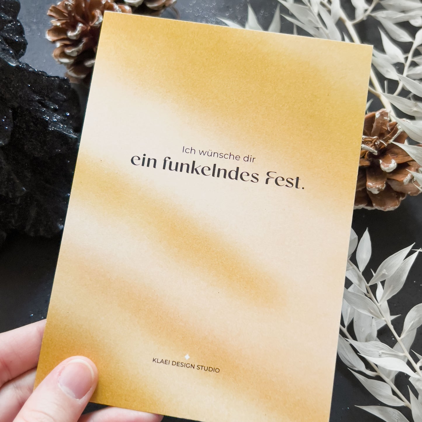 Ich wünsche dir ein funkelndes Fest | Weihnachts-Grußkarte, Postkarte