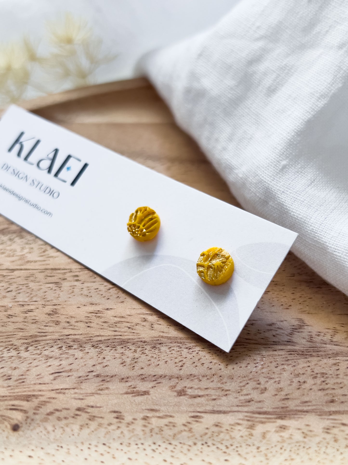 Col R ✦ Gelb-goldene Sonnenblumen Ohrstecker