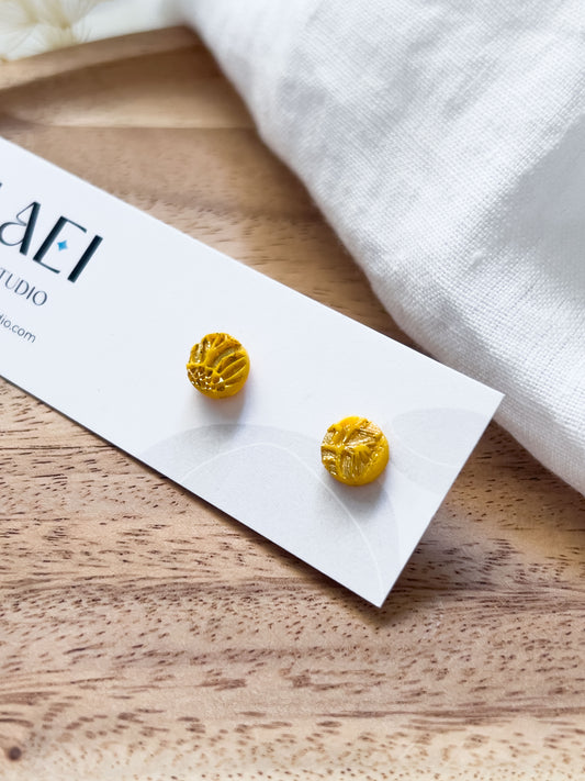 Col R ✦ Gelb-goldene Sonnenblumen Ohrstecker