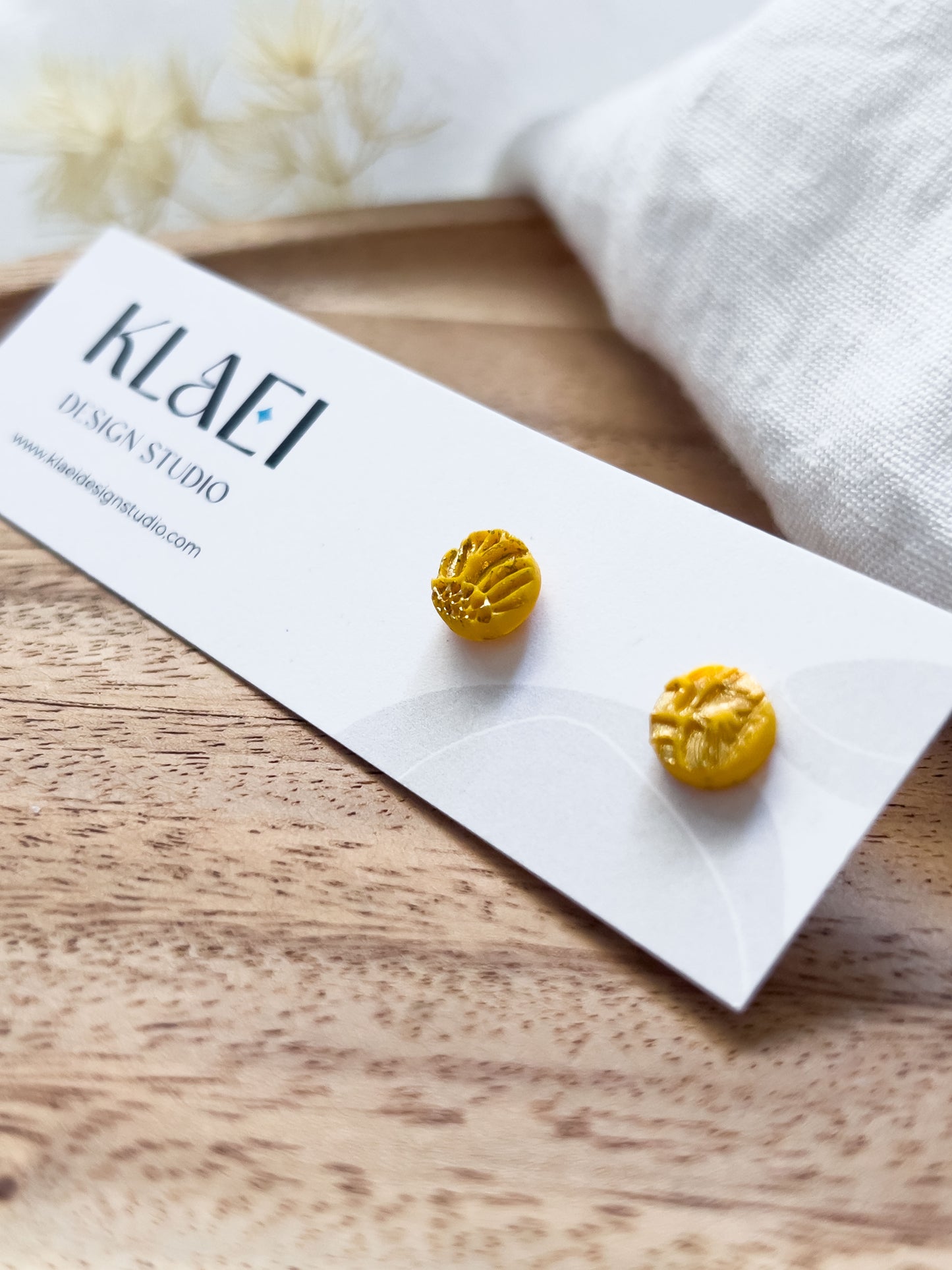 Col R ✦ Gelb-goldene Sonnenblumen Ohrstecker