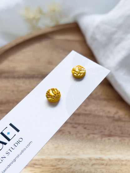 Col R ✦ Gelb-goldene Sonnenblumen Ohrstecker
