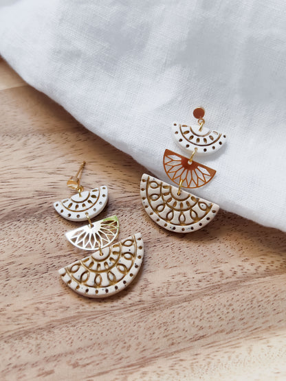 Col R ✦ Dreiteilige Boho Ohrringe