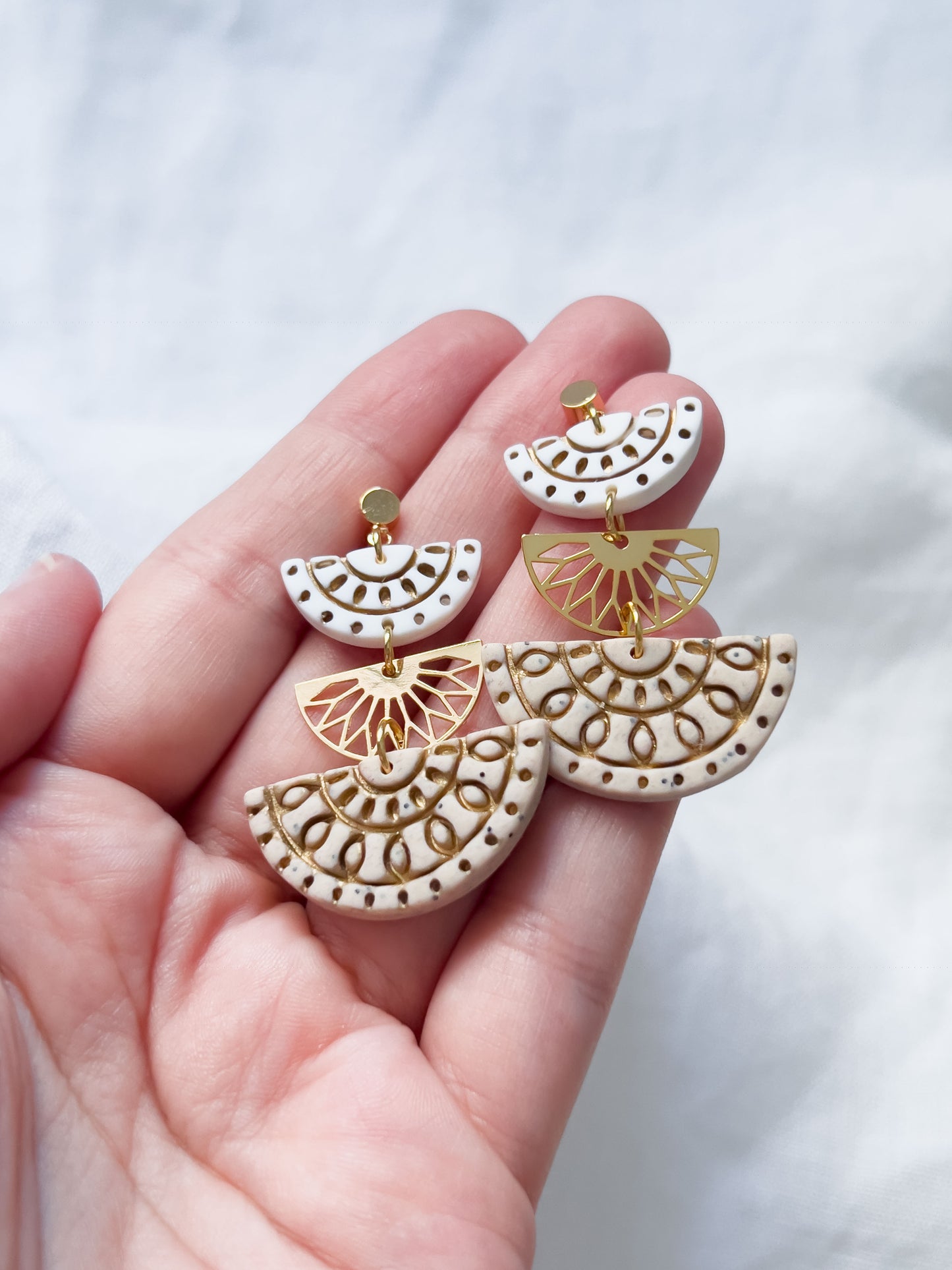 Col R ✦ Dreiteilige Boho Ohrringe
