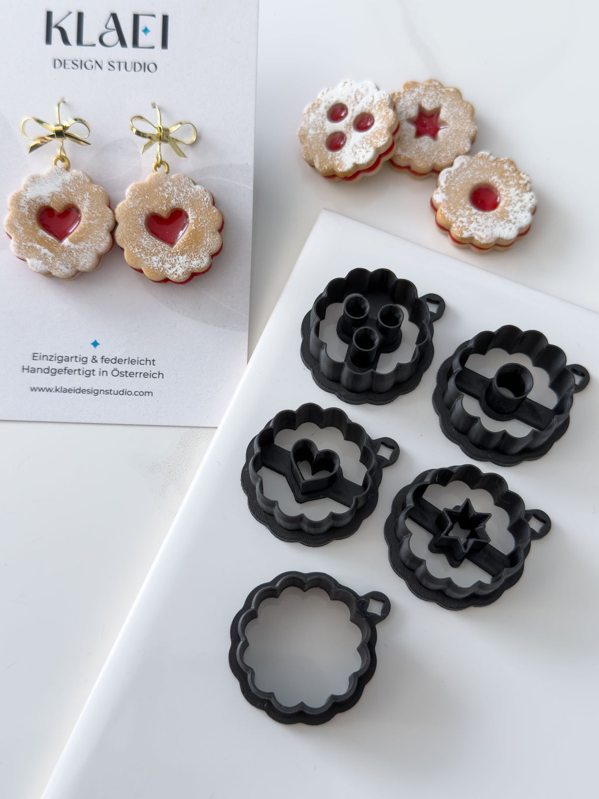 Original Linzer Augen Cookie Polymer Clay Cutter