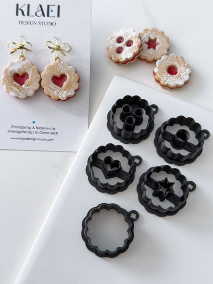 Original Linzer Augen Cookie Polymer Clay Cutter