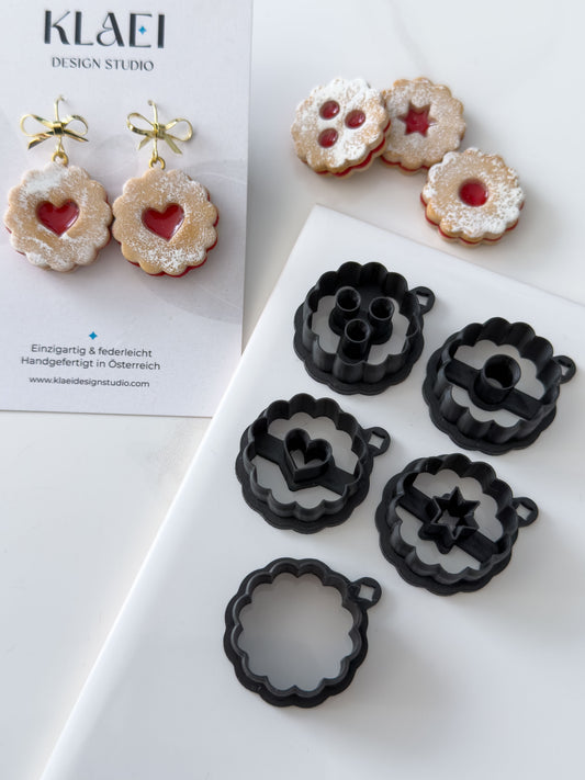 Original Linzer Augen Cookie Polymer Clay Cutter