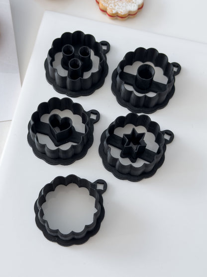 Original Linzer Augen Cookie Polymer Clay Cutter
