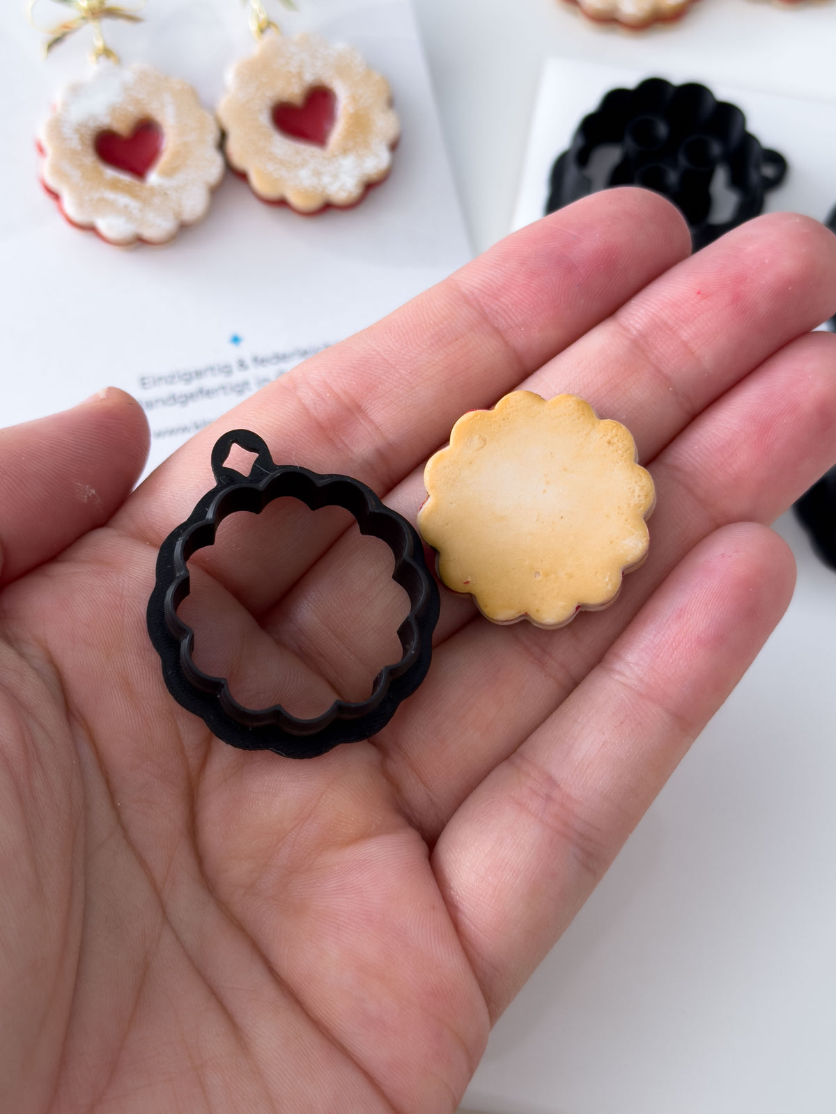 Original Linzer Augen Cookie Polymer Clay Cutter
