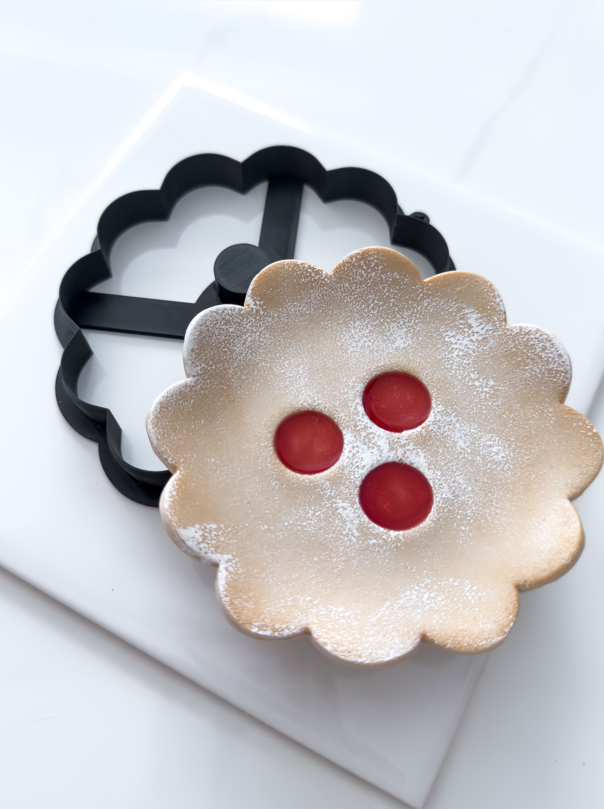 Original Linzer Augen Trinket Dish Polymer Clay Cutter