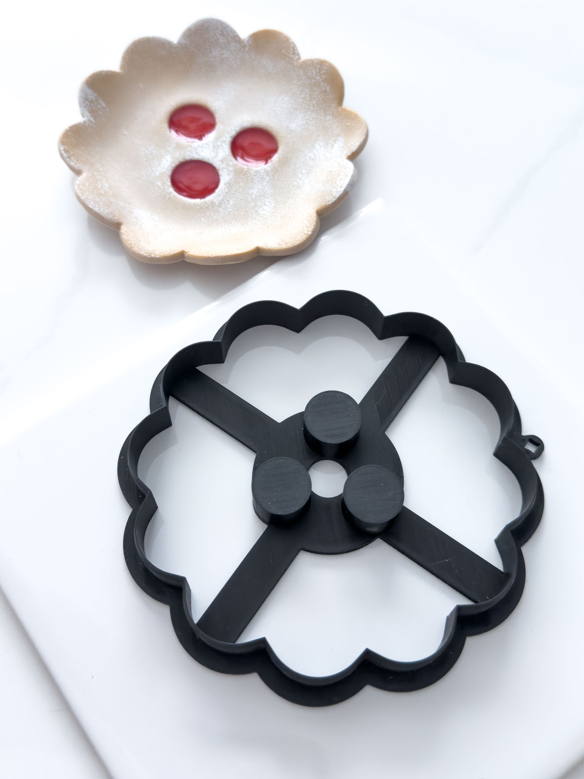 Original Linzer Augen Trinket Dish Polymer Clay Cutter
