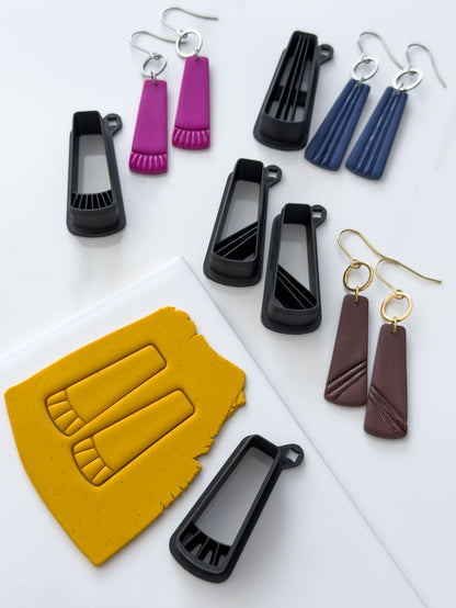 Long Detailed Fan Dangle Polymer Clay Cutter
