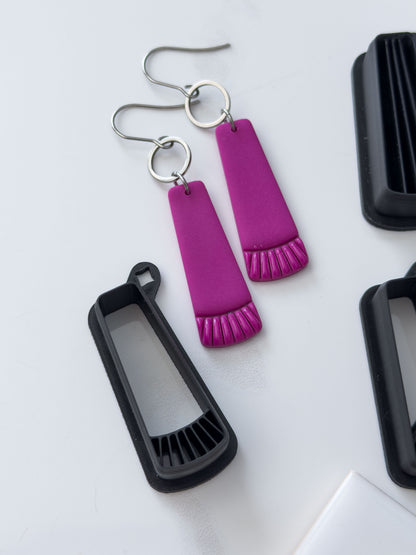 Long Detailed Fan Dangle Polymer Clay Cutter