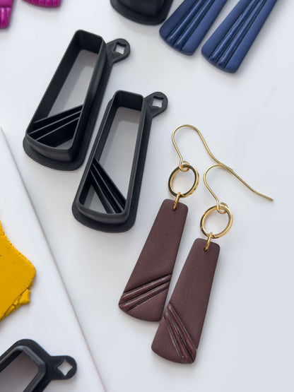Long Detailed Fan Dangle Polymer Clay Cutter