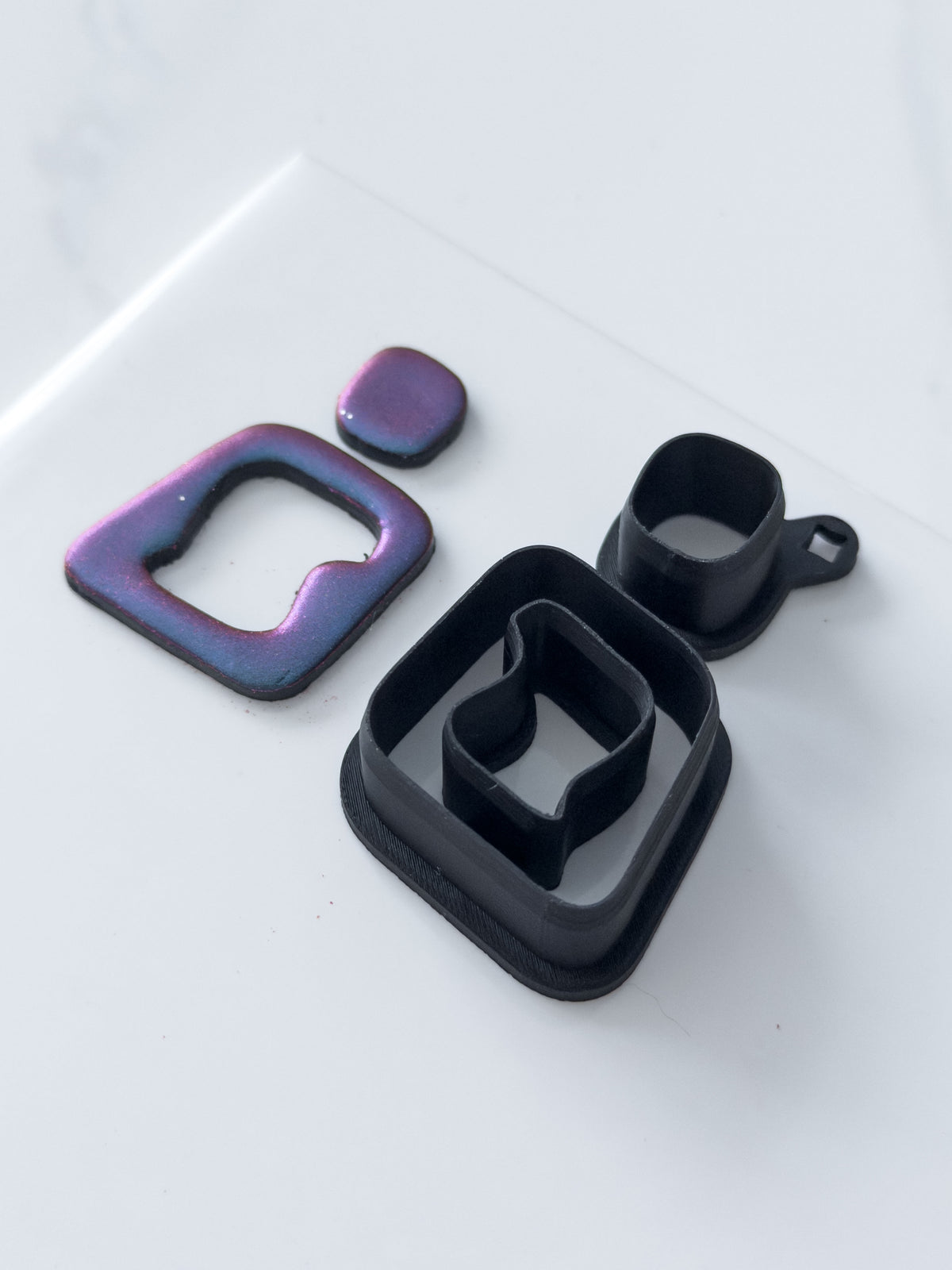 Organic Rectangle Donut Polymer Clay Cutter Set