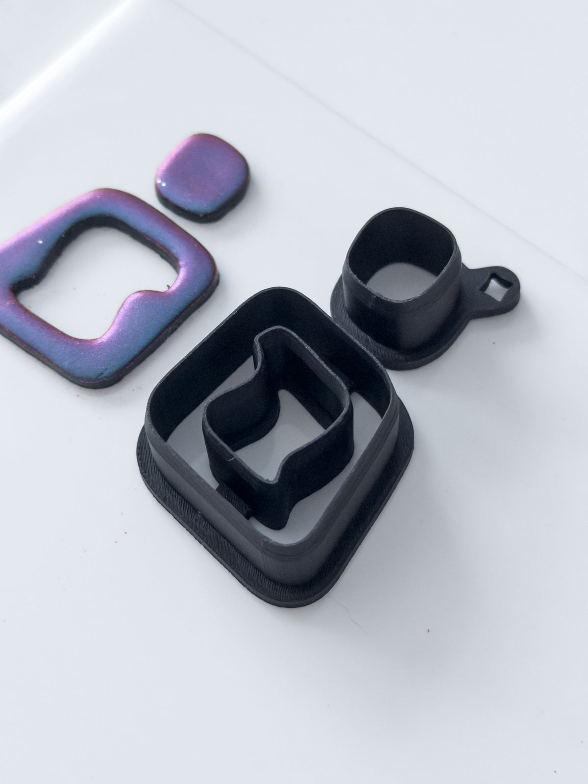 Organic Rectangle Donut Polymer Clay Cutter Set