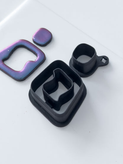 Organic Rectangle Donut Polymer Clay Cutter Set