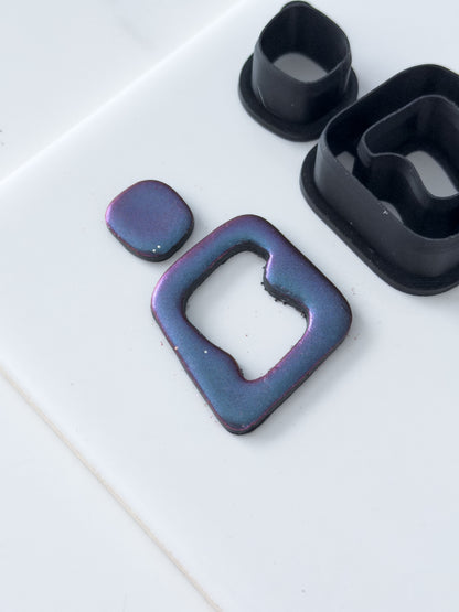 Organic Rectangle Donut Polymer Clay Cutter Set