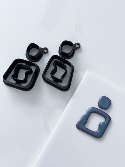 Organic Rectangle Donut Polymer Clay Cutter Set