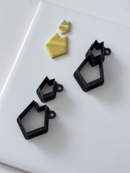 Sharp Geometric Dangle Polymer Clay Cutter Set