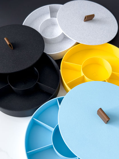Stackable Round Jewelry/Clay Storage Box