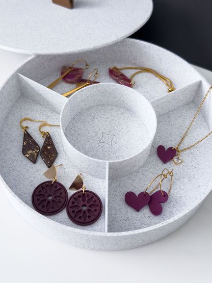 Stackable Round Jewelry/Clay Storage Box