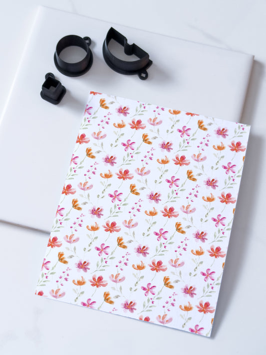 Transfer Paper Watercolour Flowers | 3 Colours