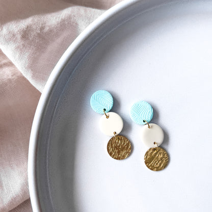 Col F ✦ Helle 3-reihige Ohrringe