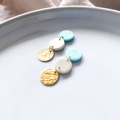 Col F ✦ Helle 3-reihige Ohrringe